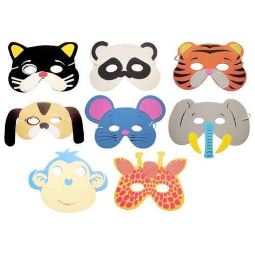Demi-Masque Supérieur Pour Animaux 10 Pièces Déguisement Pour Fête D'anniversaire Pour Enfants? Masque De Zoo Dans La Jungle? Fournitures De Fête Festive