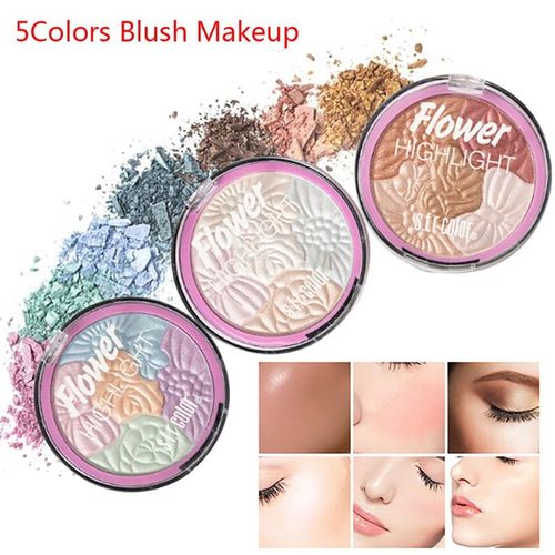 5 Couleurs Fard À Joues Visage Poudre Blush Maquillage Huile Contrôle Longue Durée Visage Joue Orange Pêche Couleur Mat Fard À Joues Rouge Poudre 