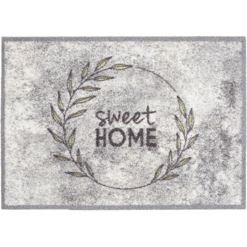 Tapis antidérapant pour salon, cuisine, couloir, paillasson, anti-salissures, lavable, 50 x 70 cm, couronne Sweet Home