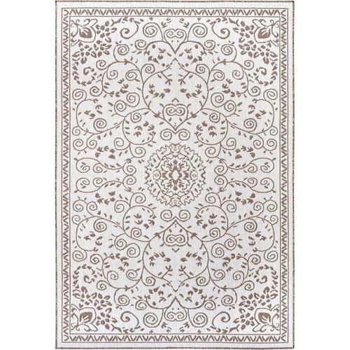 Tapis D'intérieur Et D'extérieur Leyte - 160 X 230 Cm - Réversible - Résistant Aux Intempéries - Design Oriental Vintage - Pour Balcon, Terrasse, Jardin, Jardin D'hiver, Salon - Imperméable