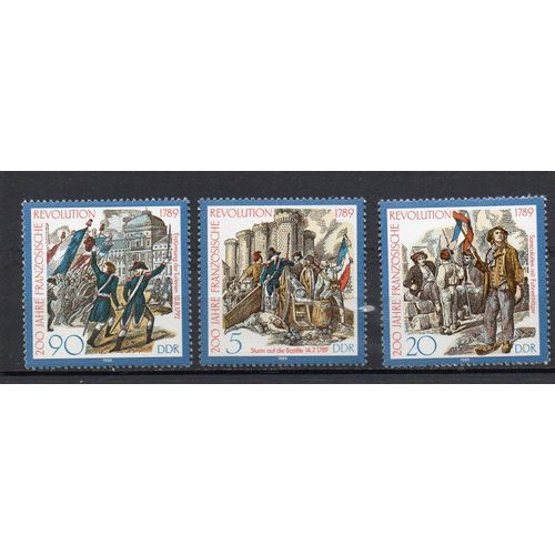 Allemagne (Ddr)- Lot De 3 Timbres Neufs- Révolution Française