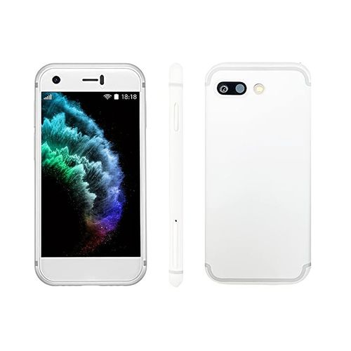 Rainbuvvy 7S MINI Smartphone 2,5 pouces Android 9.0 RAM 2Go ROM 16Go Double carte SIM 700 mAh 3G Telephone Blanc