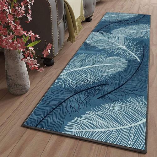 Tapis de Couloir Long Lavable antiderapant Moderne Design Traditionnel Tapis de Passage pour Cuisine Salon Couloir Entree Interieur, 100x320cm