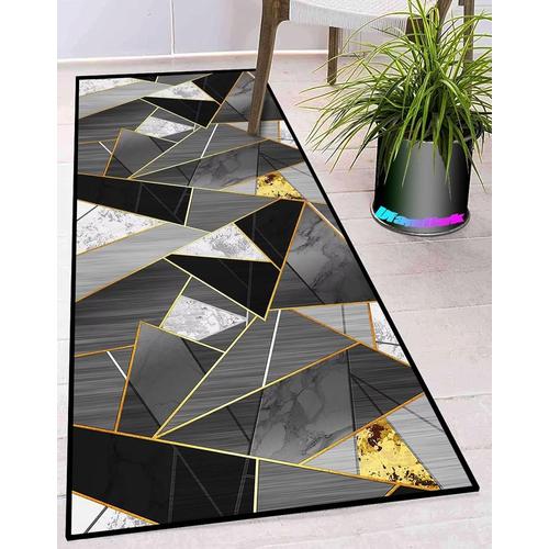 Tapis Cuisine Devant Evier Gris Blanc Noir Lavable Antiderapant Long Moderne Design Traditionnel Paillasson Exterieur Pour Cuisine Couloir Passage Chambre 90x300cm