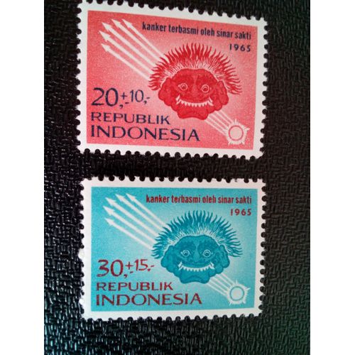 Timbre Indonesie Yt 425 - 426 Séries: Campagne Contre Le Cancer 1965 ( 10604 )