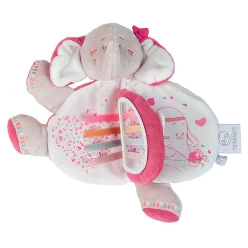 Doudou Elephant Noukie's Anna Livre Eveil Jouet Bebe Enfant Rose Beige Peluche Noukies