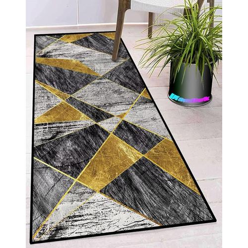 Tapis Couloir 80x360cm Long Lavable Antiderapant Moderne Design Traditionnel Tapis De Sol Cuisine Pour Les Chambres Jeunes Adulte Fille Garcon Ado Blanc Gris Noir