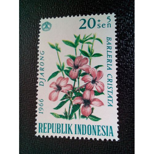Timbre Indonesie Yt 443 Fleurs 1966 ( 10604 )