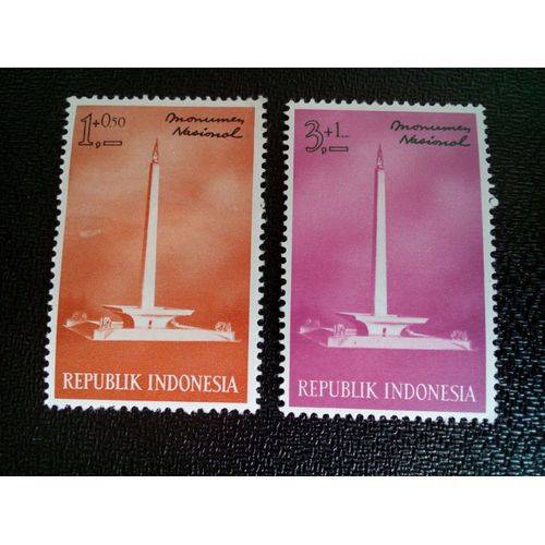Timbre Indonesie Yt 310 - 312 Monument National 1962 ( 10604 )