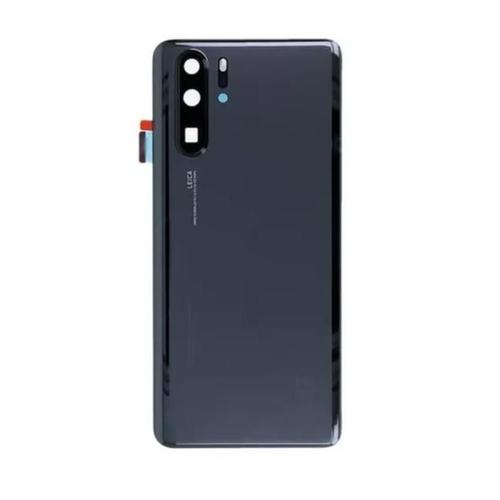 Vitre Arrière Cache Batterie Huawei P30 Pro Noir Lentille Adhésif