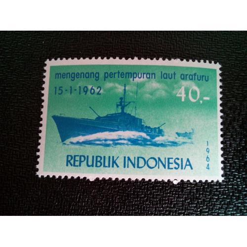 Timbre Indonesie Yt 397 Jour De La Marine 1964 ( 10604 )