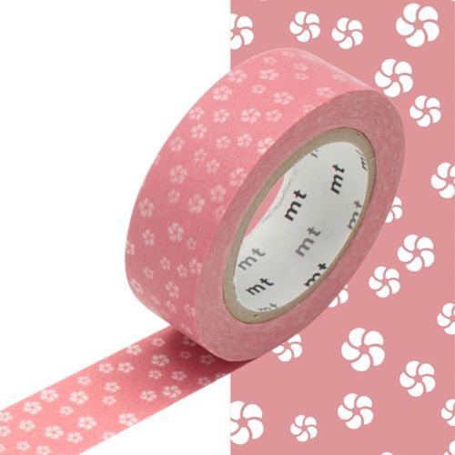 Masking Tape Mt 1,5 Cm Fleur Rose - Masking Tape (Mt)