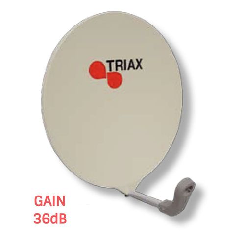 PARABOLE FIBRE TRIAX DAP 610 60CM CRÈME GAIN 36dB