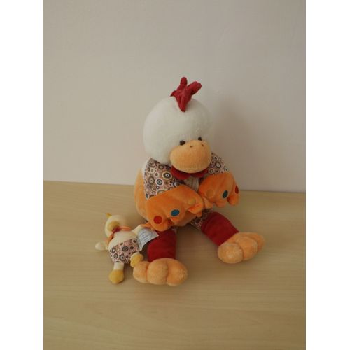 Peluche Poule Poupilou Et Son Bébé Doudou Et Compagnie