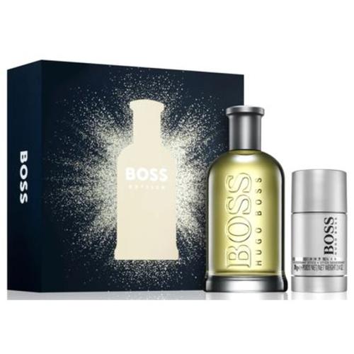 Boss Bottled Gift Set 200ml Edt Spray 75ml Deo Stick New & Sealed Men 