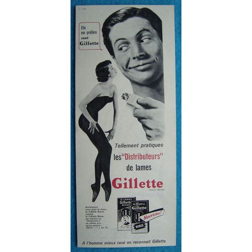 Publicité Papier - Lames De Rasoir Gillette De 1959