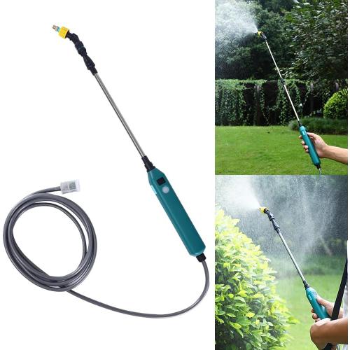 Lance de Pulvérisation avec Tuyau, Lance télescopique Pulvérisateur Electrique Haute Pression, 2400 mAh USB Rechargeable, Lance et Buse pour Pulvérisateur de Jardin