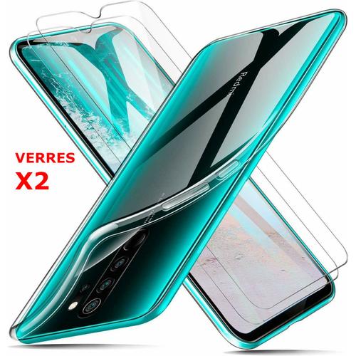 Coque Silicone Pour Xiaomi Redmi Note 8t + 2 Verres Trempe - Little Boutik® Couleur :