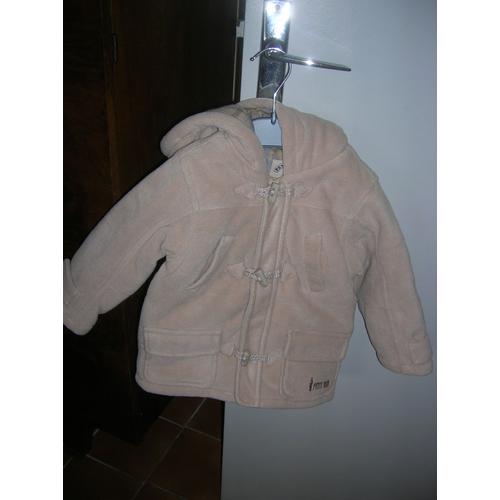 Manteau Duffle Coat À Capuche Doublé Petit Boy 2 Ans 100% Polyester.