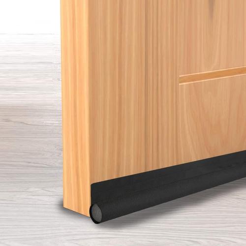 Calfeutrer Bas de Porte, Door Bottom Draft Stopper, Joint adhésif Coupable Bloqueur unilatéral Coupe-Froid Noise Reduction pour Chambres 95cm (Noir)