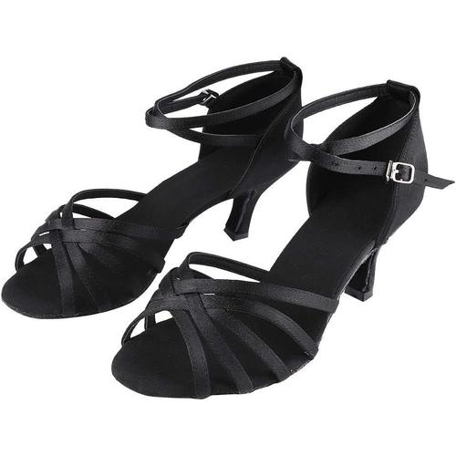 Chaussure De Danse Souple, Chaussures Latines Confortables Chaussure De Danse Tendance Pour Femme Noir