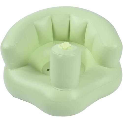 Siège de Bain pour bébé Tabouret Gonflable Chaise pour bébé Canapé Gonflable pour bébé Siège de Bain à Pompe intégrée pour bébé Siège de Bain Polyvalent pour Enfants Canapé(Vert)