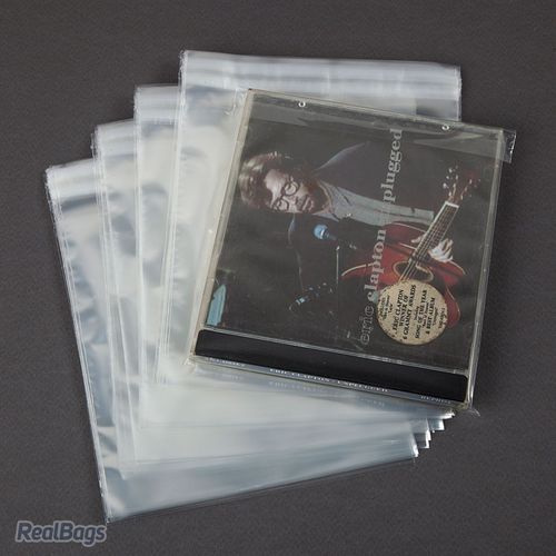 1000 Pochettes de Protection pour CD avec rabat, épaisseur 38 My (13,8x14,5+4 cm)