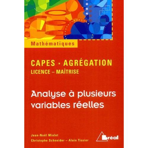 Analyse À Plusieurs Variables Réelles