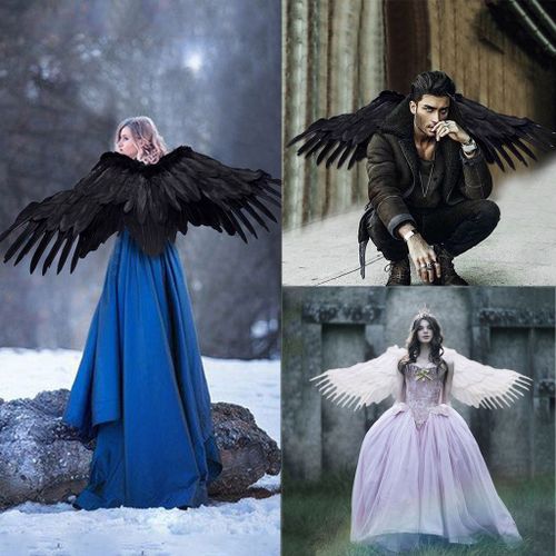 Accessoires Costume Carnaval Cosplay Mariage Nouvelle Collection Mardi Gras? Ailes Ange Et Diable Unisexes Pour Adultes? Halloween? Cosplay Ange Pour Adulte