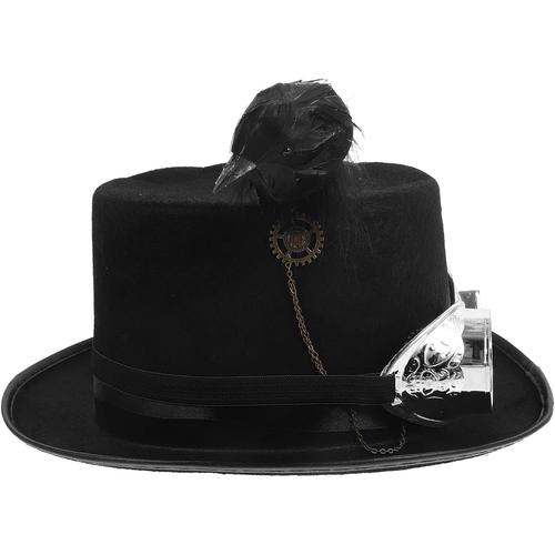 Accessoires De Chapeau D'halloween Cotillons D'halloween Chapeaux Noirs Pour Hommes Chapeaux Fédora Chapeau Haut De Forme Steampunk Cadeaux Pour Hommes Dôme Chapeau Feutre Manquer