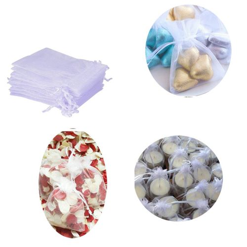 Joli Sac Papillon Blanc En Organza 50 Pièces Vente En Gros? Bijoux? Bonbons Chocolat? Support De Pochette? Nouveau
