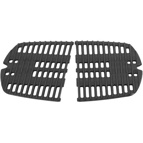 Lot de 2 grilles de cuisson en fonte Q100 Q100, Q1000, Q120, Q1200, Q1400 - Accessoires pour barbecue à gaz Weber 7644 - 32 x 21,6 cm