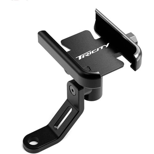 Pour Yamaha Tricity 125 Tricity 155 Tricity 300 Guidon Support Pour Téléphone Portable Gps Support De Support Moto (Couleur : Tricity Mirror Type Black)