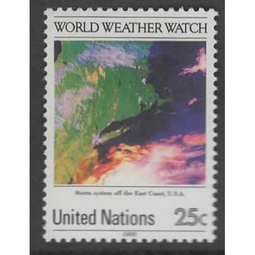 Nations Unies, New York, Timbre-Poste Y & T N° 543, 1989 - Veille Météorologique Mondiale