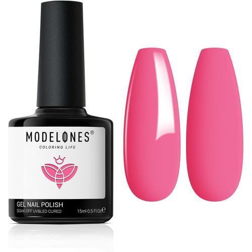 Vernis Semi Permanent,15ml Vernis À Ongles, Nail Art Vernis Gel Uv Semi Permanent Rose, Uv Led Soak Off Nail Design Gel Nail Polish Vernis Manucure 