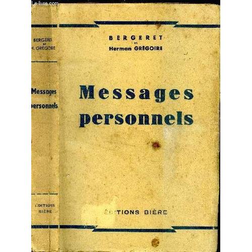 Messages Personnels. Edition Originale