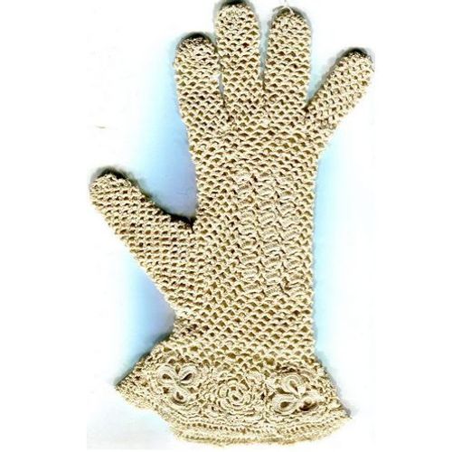 Fait Main - Ancien - Gants Ajourés - Petite Taille