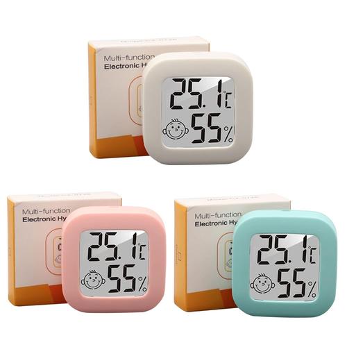 Mini Thermomètre Hygromètre Intérieur - Digital Thermo HygromèTre Indicateur Précision D'ambiance Moniteur de Température et Humidimètre - Pour maison bureau serre mini hygromètre(3pcs)