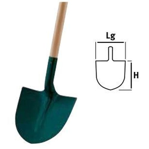 Pelle ronde tôle 25cm sans manche