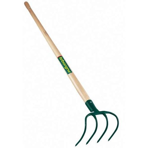 Croc à fumier douille - 4 dents - manche bois certifié PEFC 100%