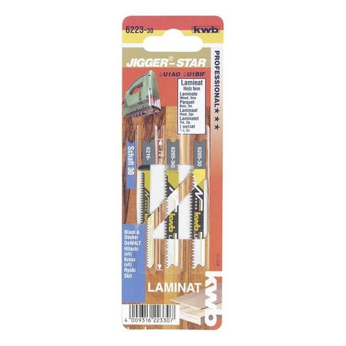 3 lames scie sauteuse pour laminés -30