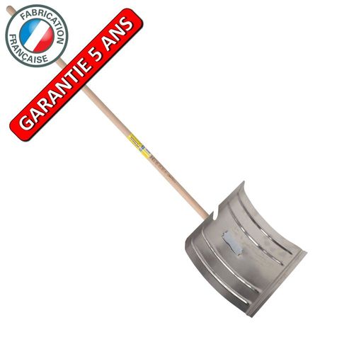 Poussoir à neige galva 42 cm fix rapide manche 1,30 m, outil pour le déneigement