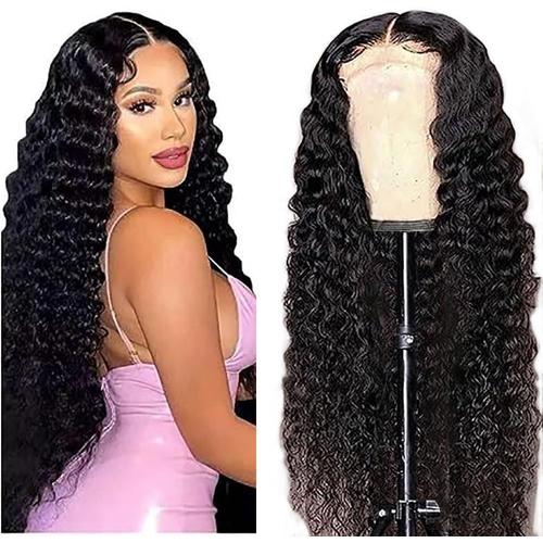 Perruques cheveux humains Deep Wave Wigs with Baby Hair 150% Density Pre Plucked Brazilian Remy Hair Free Part Unprocessed Virgin Hair Perruques cheveux humains For Women 12 Pouce