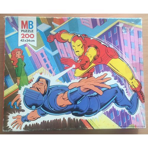 Puzzle Iron Man Mb 1978, Super Héros, Dc Comics, Marvel, Vintage