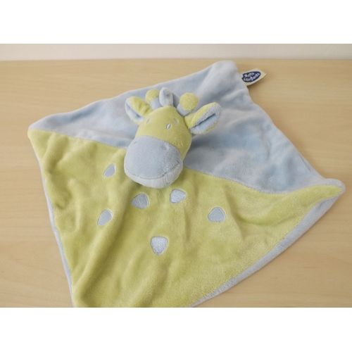 Doudou Girafe Bleu Vert Mots D'enfants