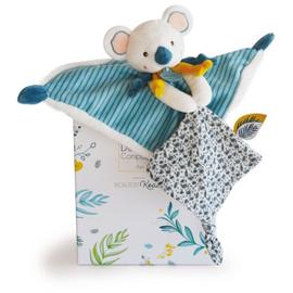 Doudou plat Koala rose blanc édition limitée MOTS D'ENFANTS