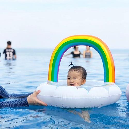 Bouée Bateau Bébé avec Parasol