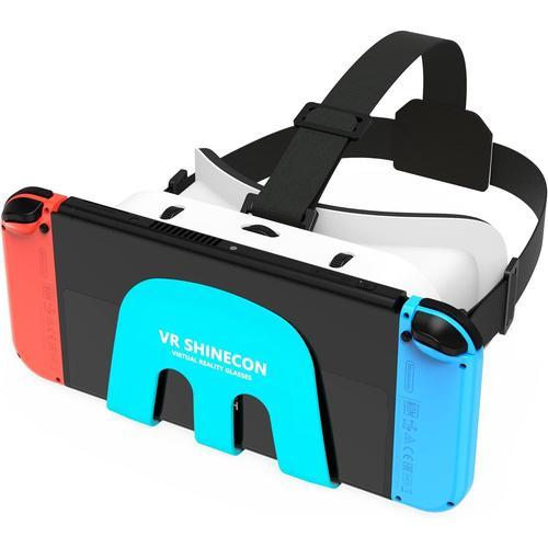 Switch VR Headset designed for Nintendo Switch VR Headset & Switch oled console with adjustable Lens for a virtual reality gaming experience and for Labo VR 3D Goggles Head Strap