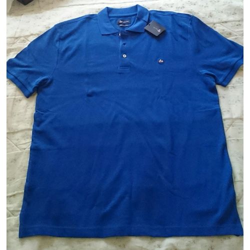 Polo Dur Xxl 2xl Homme Bleu Coton Neuf