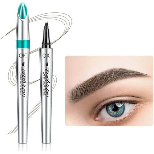 Crayon À Sourcils De Tatouage Imperméable, Crayon À Sourcils De Maquillage Professionnel, Séchage Rapide Et Longue Durée Sans Floraison, Pointe De Stylo À Quatre Pointes (02#Marron Foncé) 